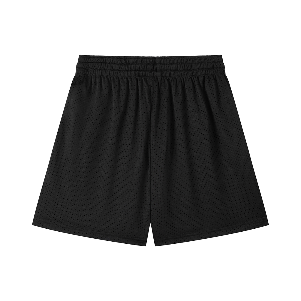 Mesh drawstring shorts