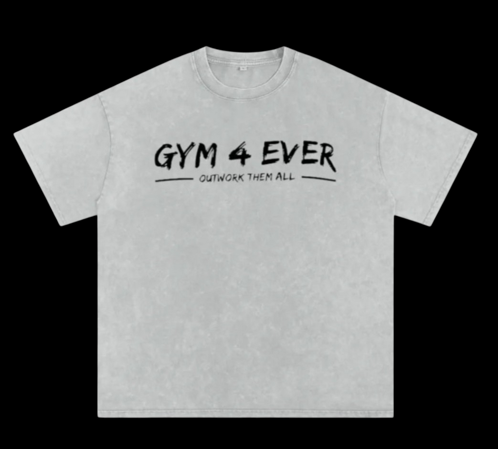 Washed light grey oversized T shirt