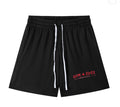 Mesh drawstring shorts