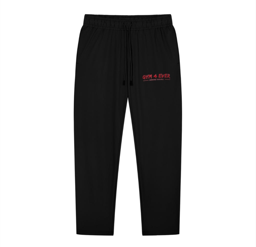 Black lightweight tapered joggers